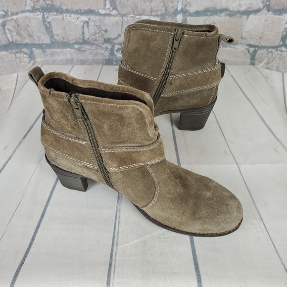 Josef Seibel Harness Sage Green Ankle Boots Size 39/8-8.5 Festival Cowgirl - Picture 8 of 16